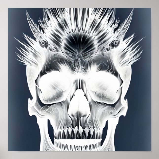 Negative Tribal Skull Poster (Front)