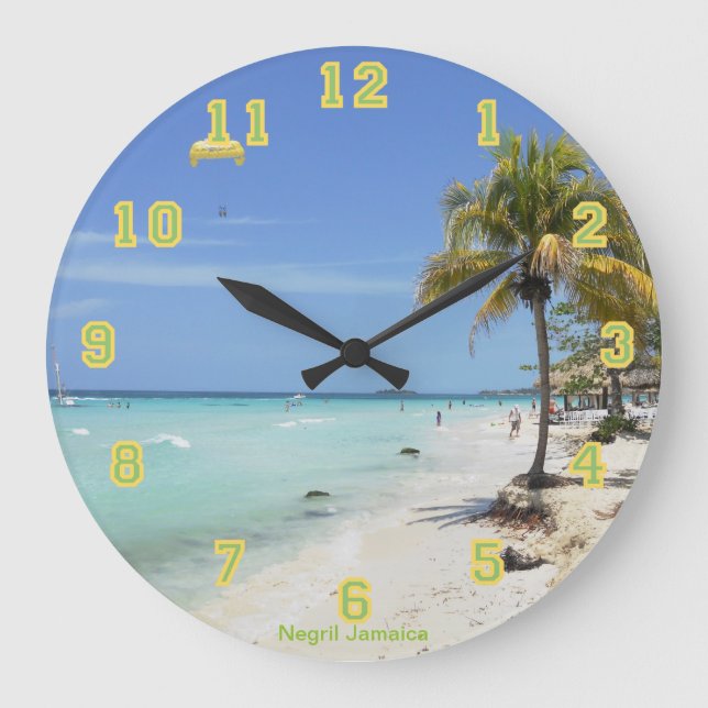 Negril Beach Jamaica Clock (Front)