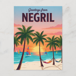 Negril Beach Jamaica Postcard