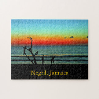 Negril Beach Sunset Jigsaw Puzzle