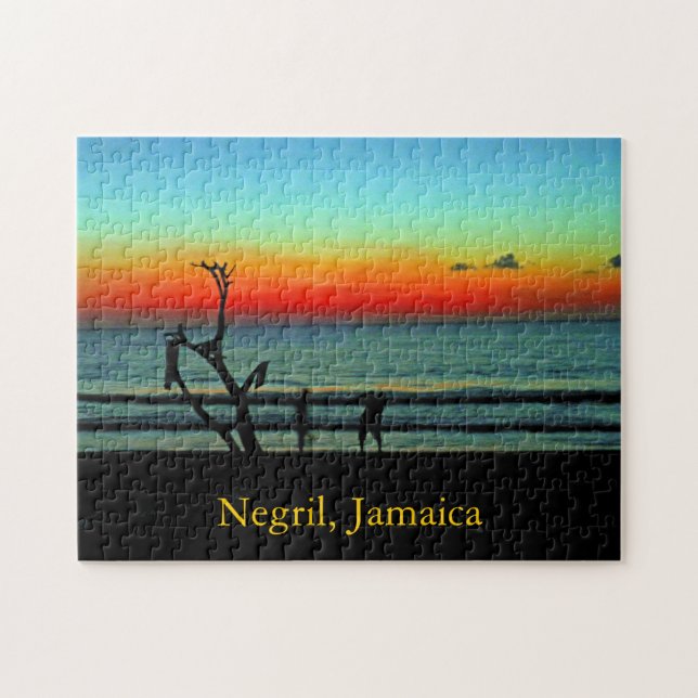 Negril Beach Sunset Jigsaw Puzzle (Horizontal)