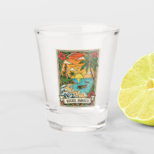 Negril Jamaica Beach Shot Glass