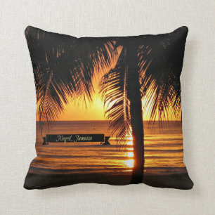 Negril, Jamaica sunset Cushion