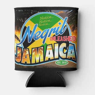 Negril unleashed Jamaica black logo can cosy Can Cooler