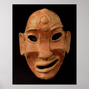 Negroid mask from Carthage, 7th-6th century BC (te Poster