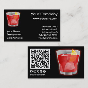 Negroni Cocktail Business Card