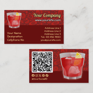 Negroni Cocktail Business Card
