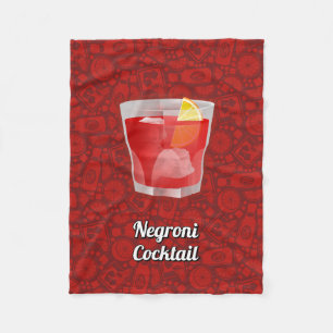 Negroni Cocktail Fleece Blanket