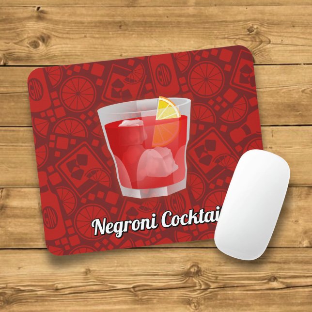 Negroni Cocktail Mouse Pad (Creator Uploaded)