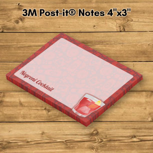 Negroni Cocktail Post-it Notes