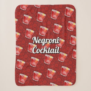 Negroni Cocktail Sherpa Blanket