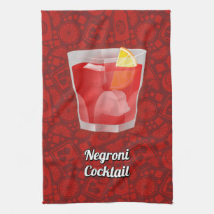 Negroni Cocktail Tea Towel