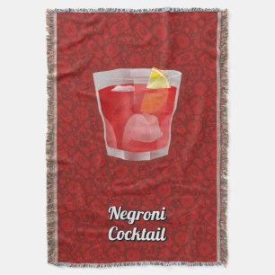 Negroni Cocktail Throw Blanket