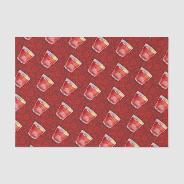 Negroni Cocktail Tissue Paper (Front)