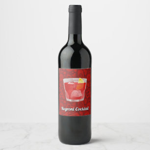 Negroni Cocktail Wine Label