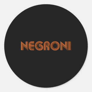 Negroni Drink Py Streetwear Classic Round Sticker