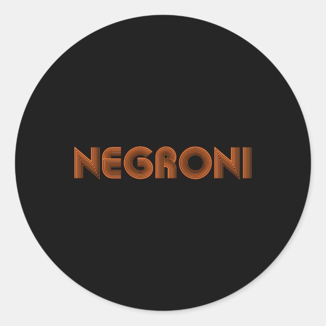 Negroni Drink Py Streetwear Classic Round Sticker (Front)
