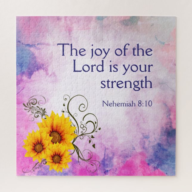 Nehemiah 8:10 jigsaw puzzle (Vertical)