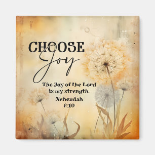 Nehemiah 8:10 Joy of the Lord Bible Dandelion  Magnet