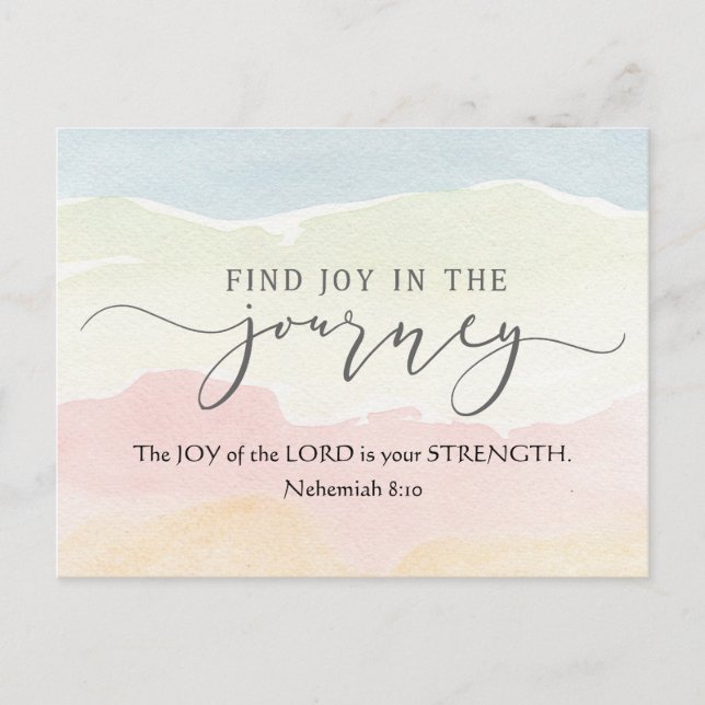 Nehemiah 8:10 Joy of the Lord is you Strength  Postcard (Front)