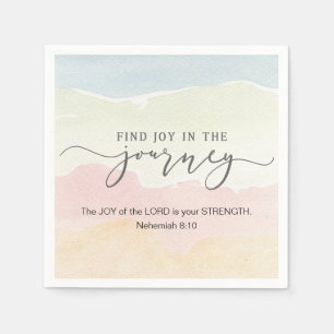 Nehemiah 8:10 Joy of the Lord is your Strength Napkin