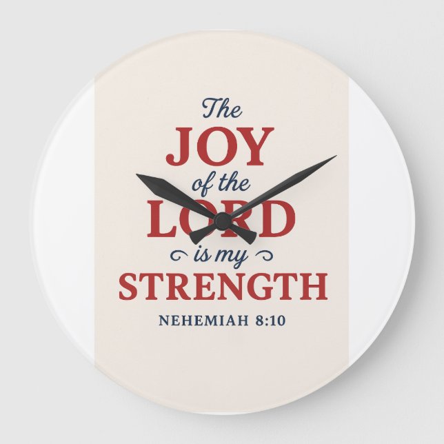 Nehemiah 8:10  large clock (Front)