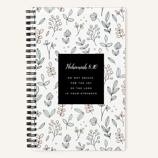 Nehemiah 8:10 Scripture Notebook (Front)