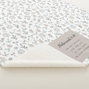 Nehemiah 8:10 Scripture Sherpa Blanket