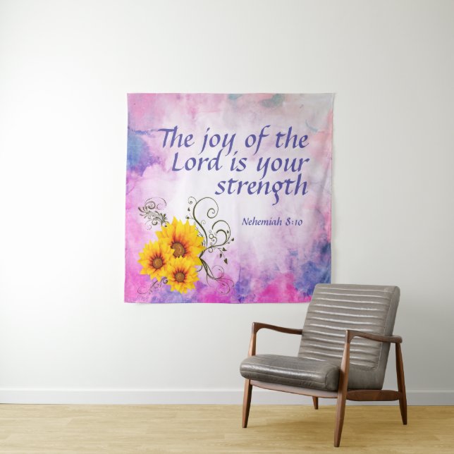 Nehemiah 8:10   tapestry (In Situ)