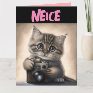 NEICE CUTE CAT BIRTHDAY CARD CARDS