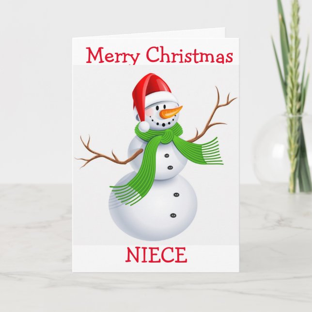 **NEICE** MERRY CHRISTMAS FROM SANTA HOLIDAY CARD (Front)