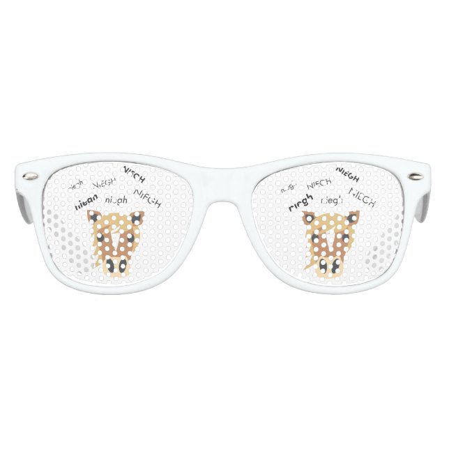 Neigh Horse Cute Emoji Kids Sunglasses (Front)