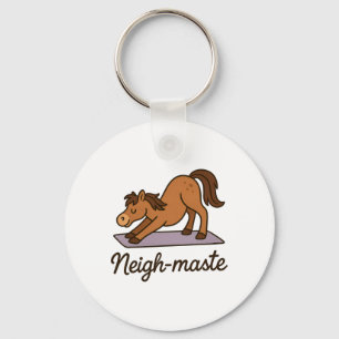 Neigh-maste Funny Horse Yoga Lover Meditation Nama Key Ring