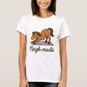 Neigh-maste Funny Horse Yoga Lover Meditation Nama T-Shirt
