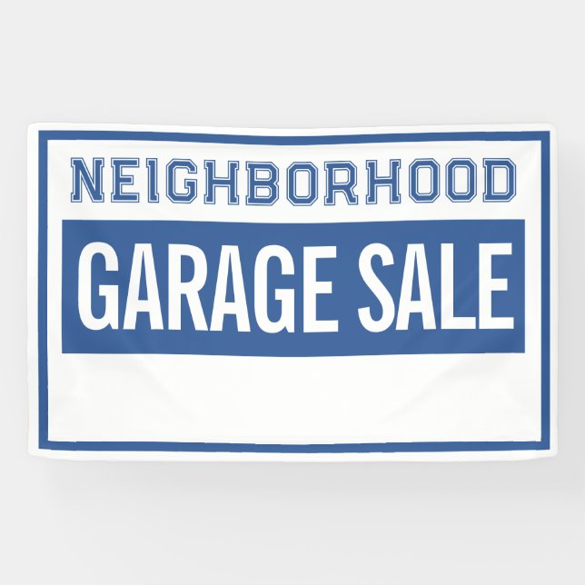 Neighborhood Garage Sale Banner 2.5' X 4' (Horizontal)