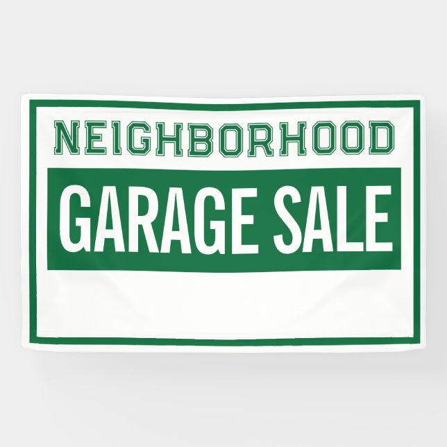 Neighborhood Garage Sale Banner 2.5' X 4' (Horizontal)