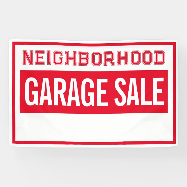 Neighborhood Garage Sale Banner 2.5' X 4' (Horizontal)