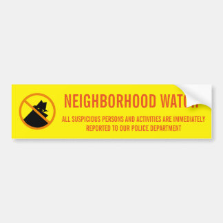 NEIGHBORHOOD WATCH BUMPER STICKER