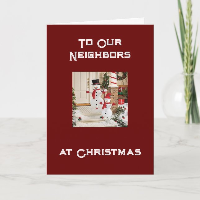 NEIGHBORS WISHED MERRY CHRISTMAS/HAPPY NEW YEAR HO HOLIDAY CARD (Front)