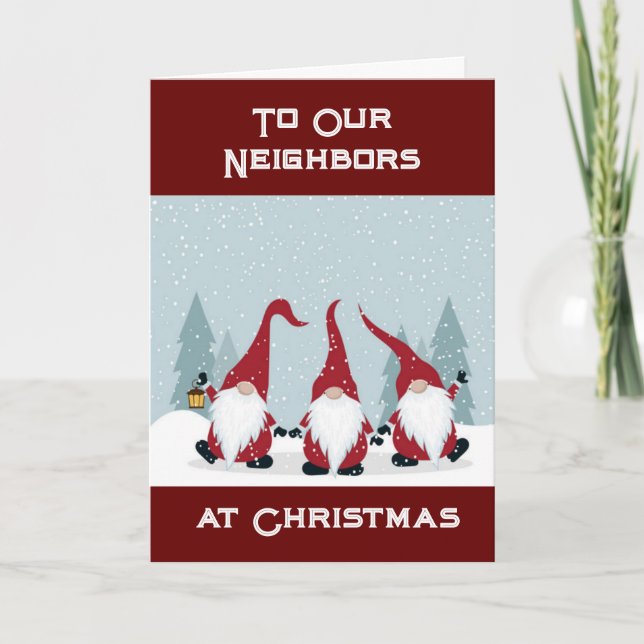NEIGHBORS WISHED MERRY CHRISTMAS/HAPPY NEW YEAR HO HOLIDAY CARD (Front)