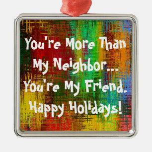 Neighbour Christmas Metal Ornament