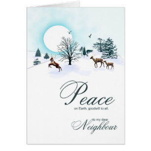 Neighbour, Christmas scene with reindeer