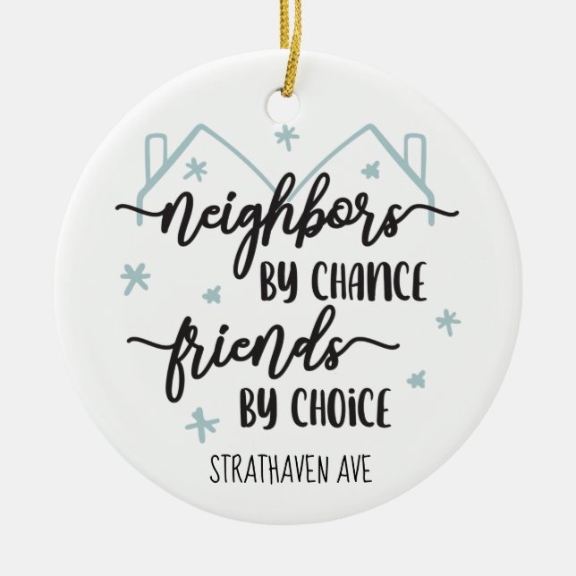 Neighbour Christmas Tree ornament gift Custom (Front)