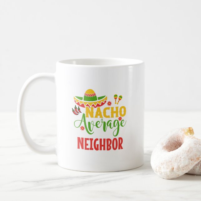 Neighbour Housewarming Next Door Moving Farewell Coffee Mug (With Donut)