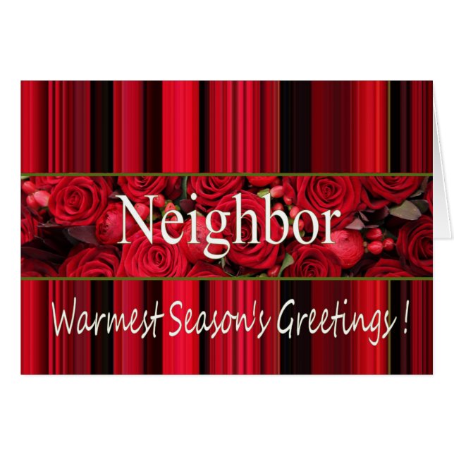 Neighbour Merry Christmas card (Front Horizontal)