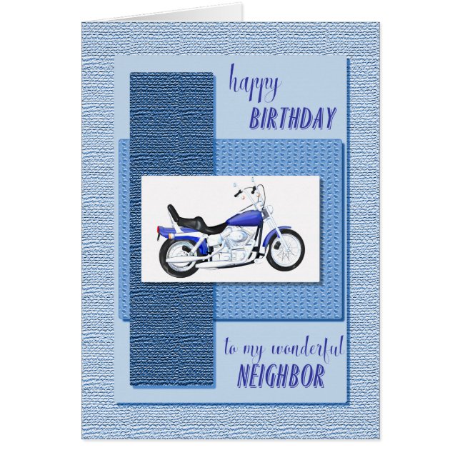 Neighbour, motor bike birthday (Front)