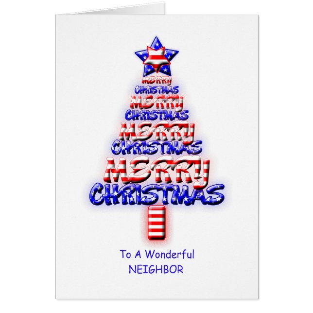 Neighbour, patriotic Christmas tree (Front)