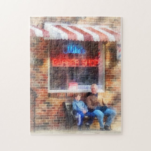 Neighbourhood Barber Shop Jigsaw Puzzle (Vertical)