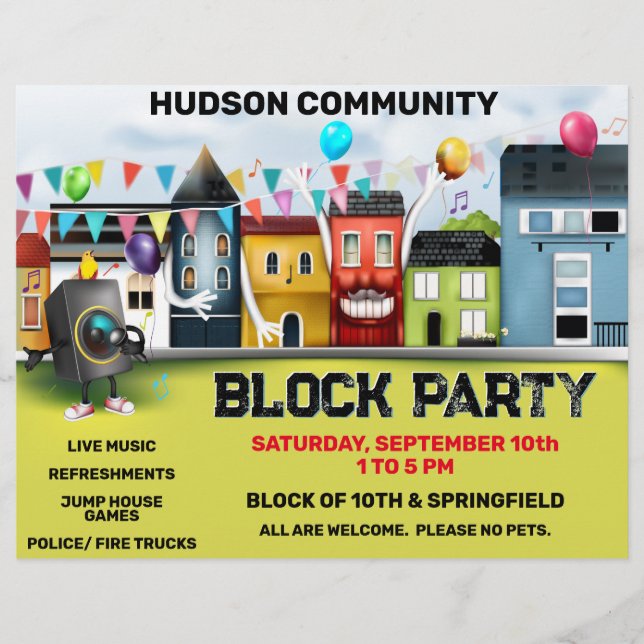 Neighbourhood Block Party Flyer (Front)
