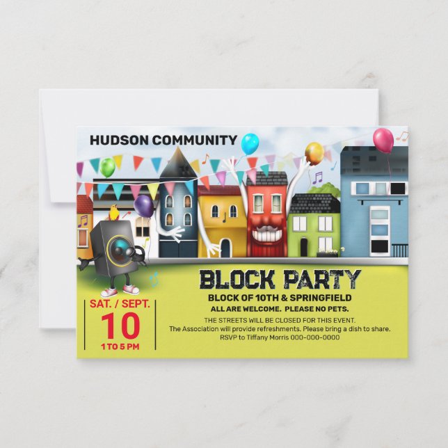 Neighbourhood Block Party Invitation (Front)